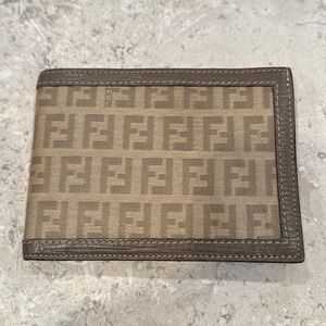 Authentic Vintage Fendi Folding Wallet Leather Interior